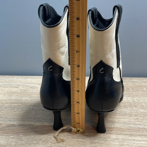 Circus NY by Sam Edelman Yolanda NWOT 2 Tone Black Cream Short Western Boot 8.5 - Picture 10 of 12